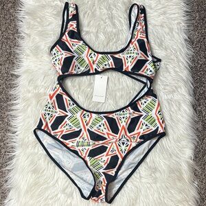 NWT Ekouaer From Amazon Cut Out One Piece Swimsuit XXL